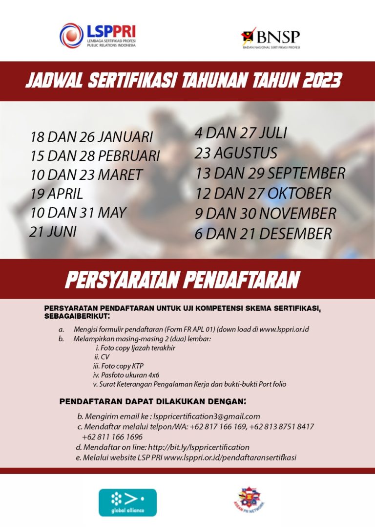 Jadwal Tahunan LSPPRI